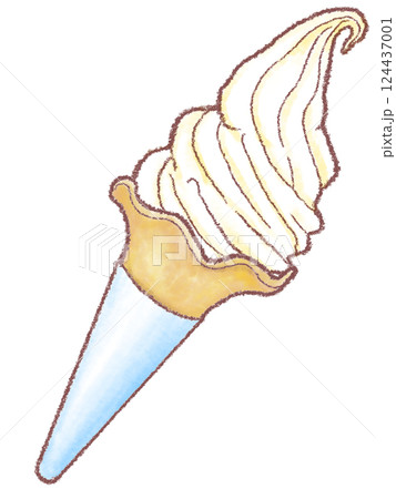 ソフトクリーム _フラワーコーン_バニラ 124437001