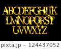 Gold Grand Opening text effect. Vector illustration 124437052