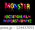 The alphabet monster. Vector illustration 124437055