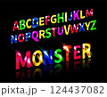 The alphabet monster. Vector illustration 124437082