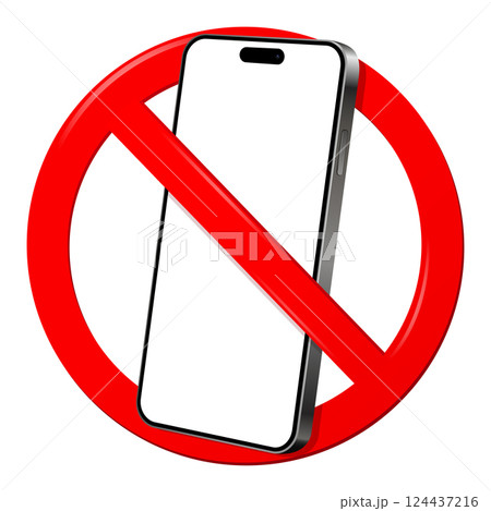 Not use smartphone sign. Prohibition sign do not use cell phone Not use smartphone sign. Prohibition sign do not use cell phone 124437216