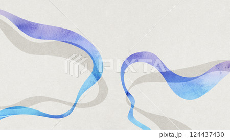 和風背景素材　アーティスティックな線 124437430