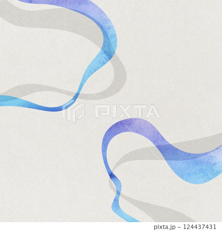 和風背景素材　アーティスティックな線 124437431