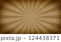 ビンテージ風セピアなサンバースト背景（直線・集中線） 124438371