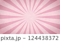 ピンクのサンバースト背景（直線・集中線） 124438372