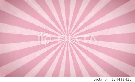 ピンクのサンバースト背景（直線・集中線） 124438416