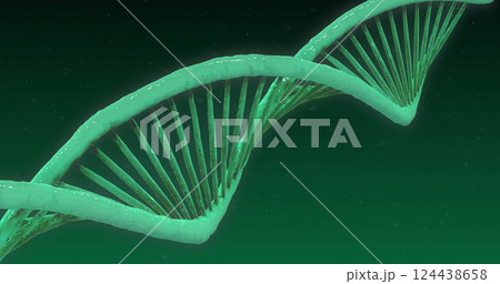 Image of dna strand over black background 124438658