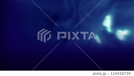 Image of dark blue shapes moving on black background 124438739