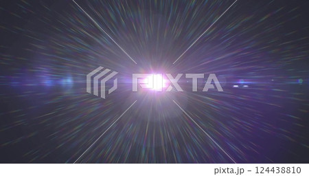 Image of light spots and trails on black background Image of light spots and trails on black background 124438810