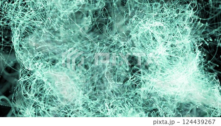 Image of glowing light trails moving over black background 124439267