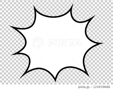 シンプルな手書きの吹き出し(叫び、驚き) シンプルな手書きの吹き出し(叫び、驚き) 124439666