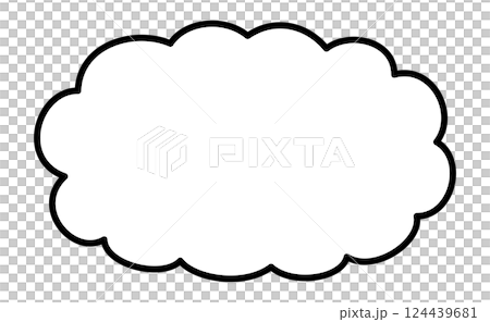 Simple hand-drawn speech bubble (cloud shape) Simple hand-drawn speech bubble (cloud shape) 124439681