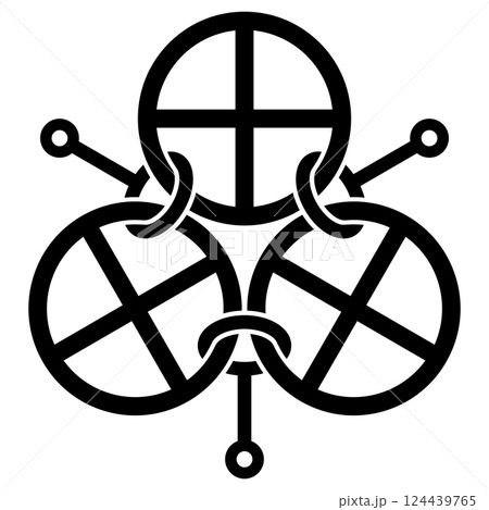 家紋です。三つ繋ぎ轡と言います。 124439765