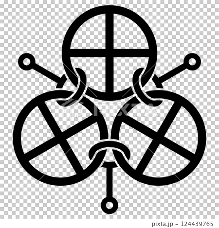 家紋です。三つ繋ぎ轡と言います。 124439765