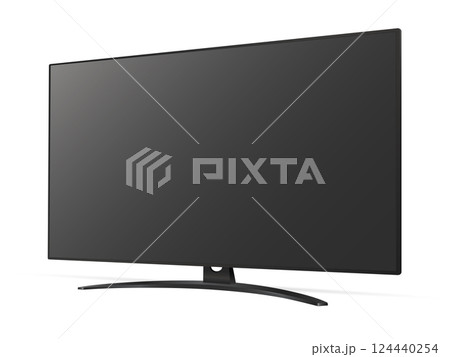 Realistic tv screen. Smart tv mockup Realistic tv screen. Smart tv mockup 124440254