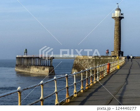 Whitby on the coast of North Yorkshire - United Kingdom 124440277