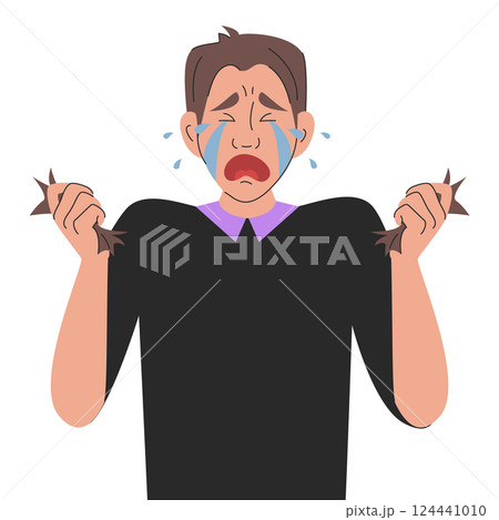 Man suffering from alopecia vector isolated 124441010