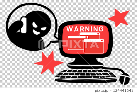 Computer support scam vector illustration Computer support scam vector illustration 124441545