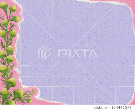 Edible flower torn paper background for Pineapple weed flower 124442577
