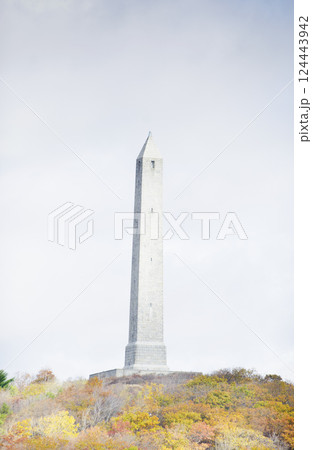 High Point Monument against overcast sky High Point Monument against overcast sky 124443942