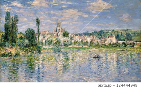 Vetheuil in Summer, by Claude Monet, 1880, French impressionist 124444949