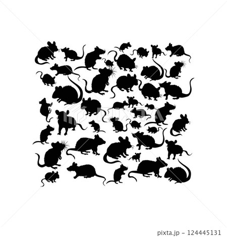 rat silhouette 124445131