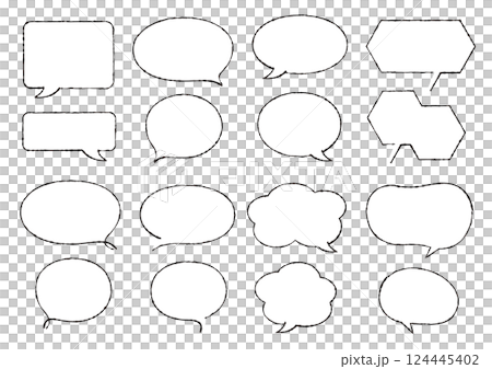 對話泡泡:中細,線條自然 對話泡泡:中細,線條自然 124445402