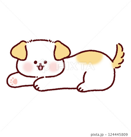 ニコニコご機嫌なふんわりイヌ ニコニコご機嫌なふんわりイヌ 124445809