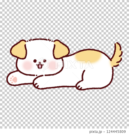 ニコニコご機嫌なふんわりイヌ ニコニコご機嫌なふんわりイヌ 124445809