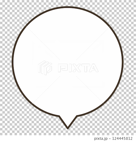 Simple round speech bubble illustration 124445812