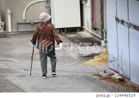 老人の散歩 124446524