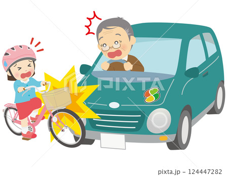 高齢者による自動車の交通事故 高齢者による自動車の交通事故 124447282