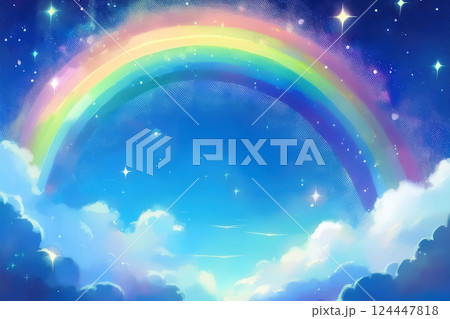 星空と虹 ※スピリチュアルな背景素材 星空と虹 ※スピリチュアルな背景素材 124447818