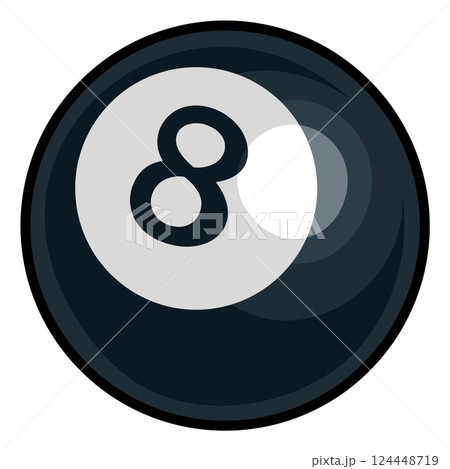 Pool Billiards Ball Isolated Icon Illustration 124448719