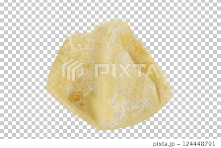 Parmesan piece watercolor. Hand drawn italian cheese on white background. Clip art food. Ideal for restaurant menus, recipe books and farm dairy product packaging 124448791