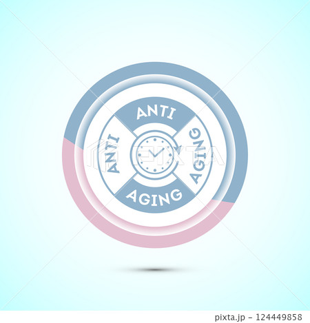 Anti aging icon design illustration. Icon for logo, mobile app, website, sign, symbol. Button design 124449858
