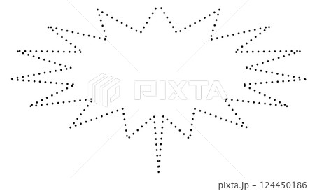 ギザギザの吹き出し(透明背景) ギザギザの吹き出し(透明背景) 124450186