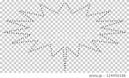 ギザギザの吹き出し(透明背景) ギザギザの吹き出し(透明背景) 124450186