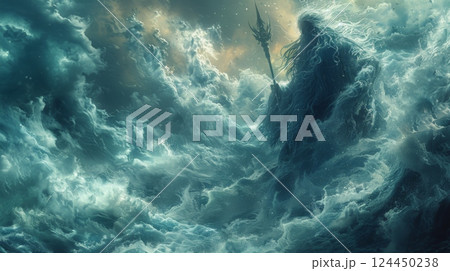 Mythical creatures. Japan myth. Susanoo-no Mikoto 124450238