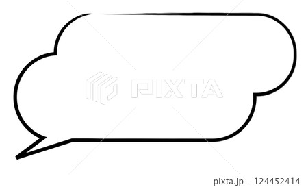 雲の形の吹き出し(吹き出し内:白背景、吹き出し外:透明背景) 雲の形の吹き出し(吹き出し内:白背景、吹き出し外:透明背景) 124452414