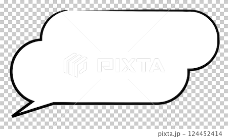 雲の形の吹き出し(吹き出し内:白背景、吹き出し外:透明背景) 雲の形の吹き出し(吹き出し内:白背景、吹き出し外:透明背景) 124452414
