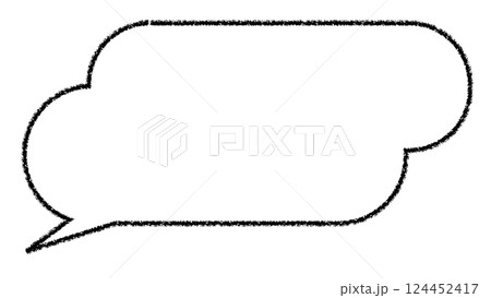 雲の形の吹き出し(吹き出し内:白背景、吹き出し外:透明背景) 雲の形の吹き出し(吹き出し内:白背景、吹き出し外:透明背景) 124452417