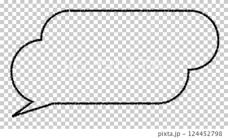 Cloud-shaped speech bubble (transparent background) 124452798