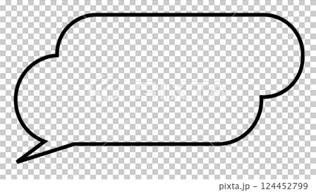 Cloud-shaped speech bubble (transparent background) 124452799