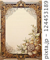 レトロな古紙フレーム 124453189