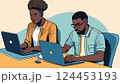 パソコンを使う男性 124453193