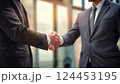 握手をするビジネスマン 124453195