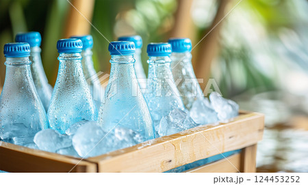 冷えた瓶ラムネ 冷えた瓶ラムネ 124453252