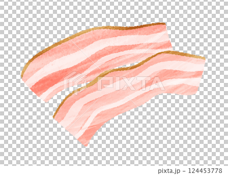 Sliced bacon 124453778