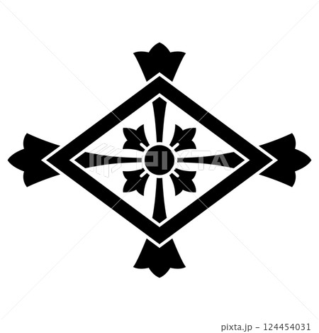 家紋です。花久留子菱と言います。 124454031